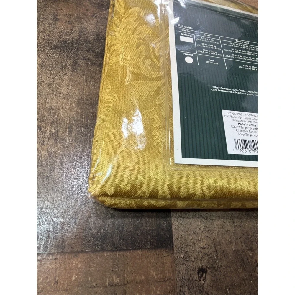 Target Gold Round Tablecloth 70